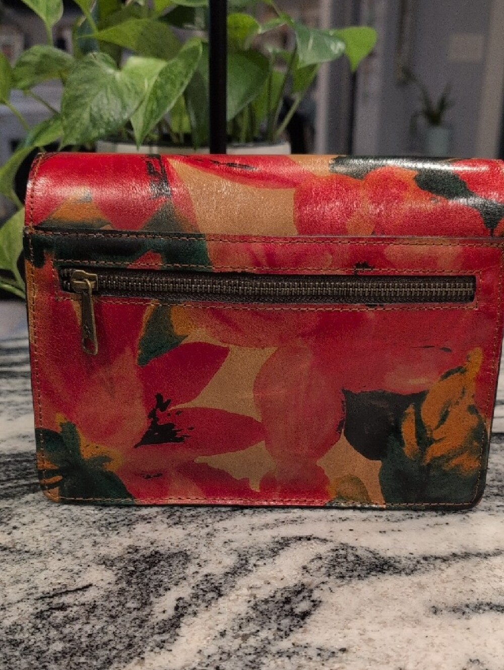 Patricia Nash Avellino Floral Leather Crossbody Bag - Picture 8 of 13